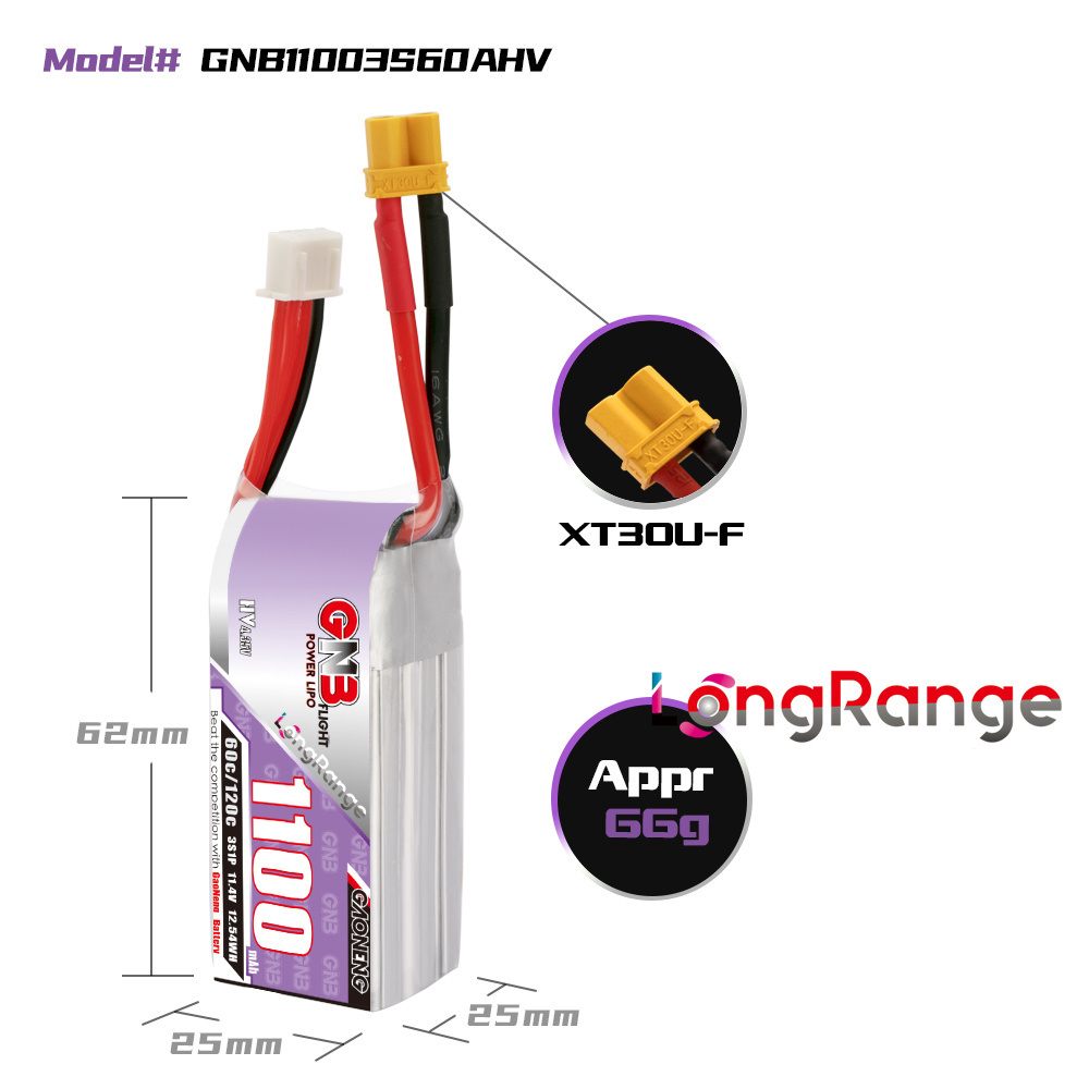 GNB 1100mAh 2S 3S 4S 6S 60C/12 - مراجعة Fpv Drone Esc وسعره